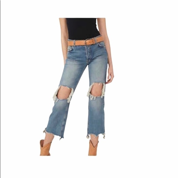 FREE PEOPLE MAGGIE MIDRISE STRAIGHT JEANS 31 NEW WITH TAGS - Picture 2 of 8
